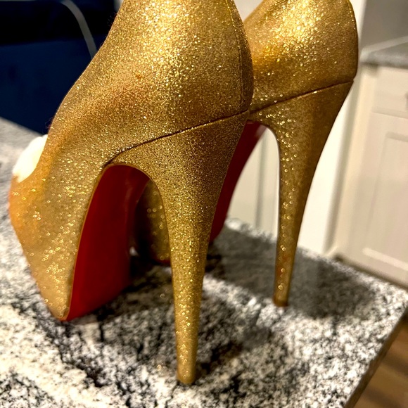 Christian Loub Peep Toe Heels - Picture 1 of 4